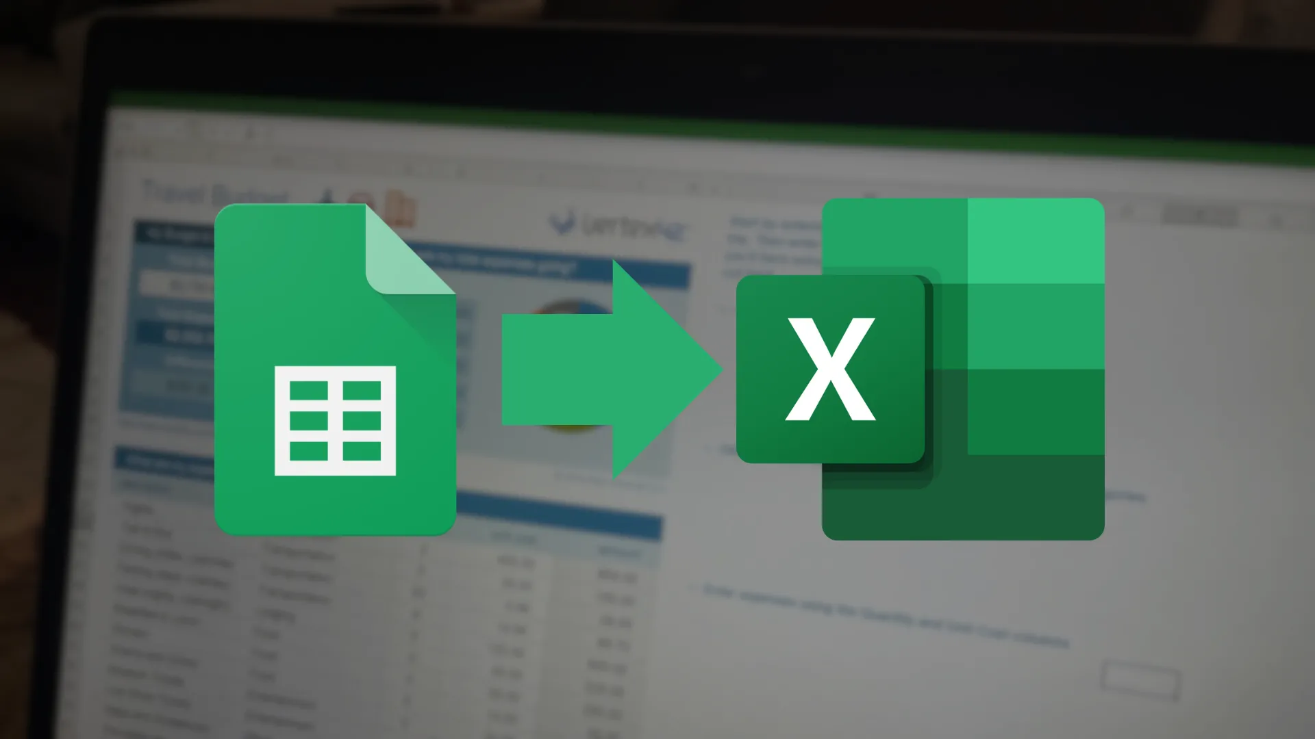 Mũi tên chỉ từ Google Sheets sang Excel, biểu tượng cho chiến lược kết hợp và chuyển đổi dữ liệu linh hoạt giữa hai nền tảng.