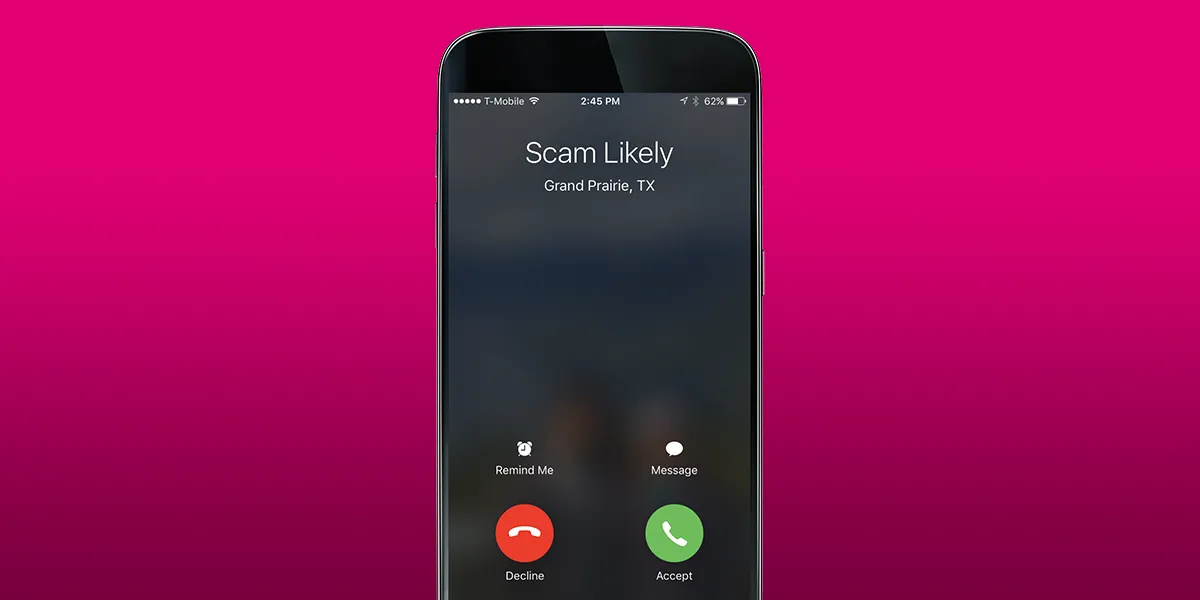 Người dùng nhận cuộc gọi "Scam Likely" từ T-Mobile trên điện thoại di động