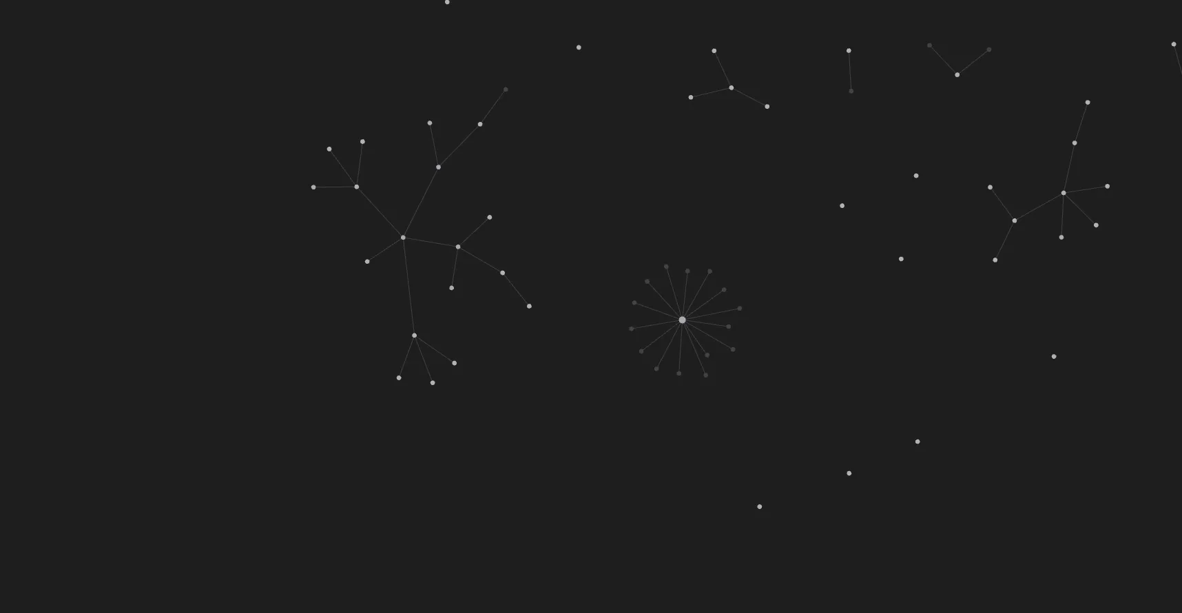 Obsidian app showing graph view of created notes