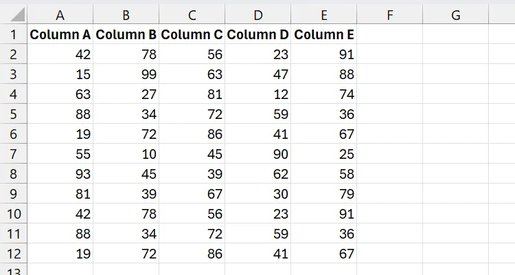 Phạm vi dữ liệu Excel có các hàng bị trùng lặp