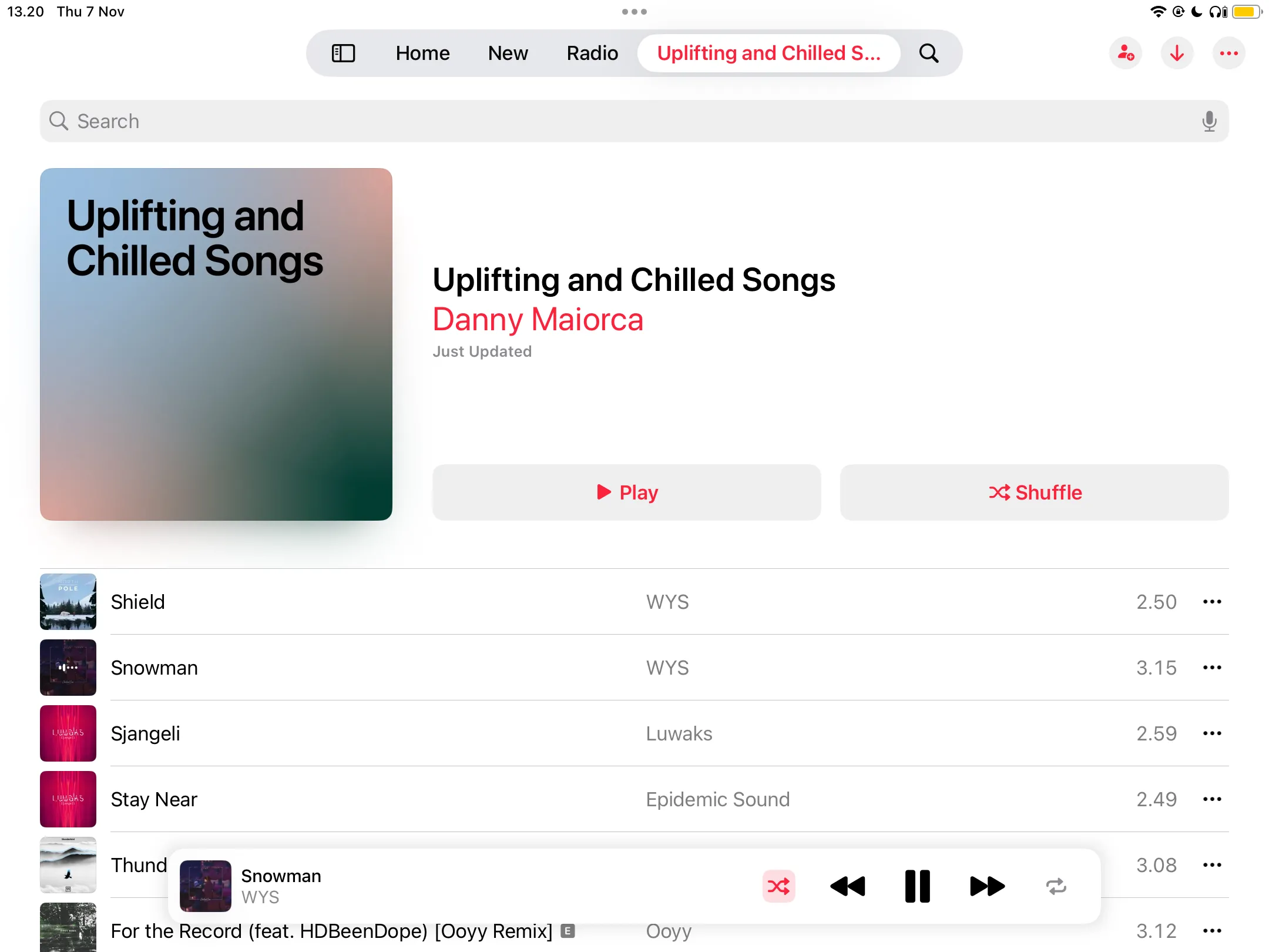 Playlist nhạc nâng cao tinh thần tự tạo trong Apple Music