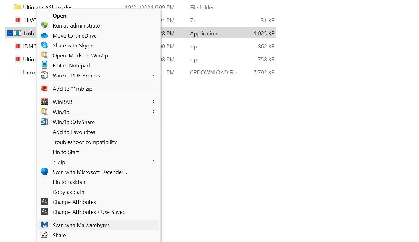 Quét một file bằng Malwarebytes trên Windows