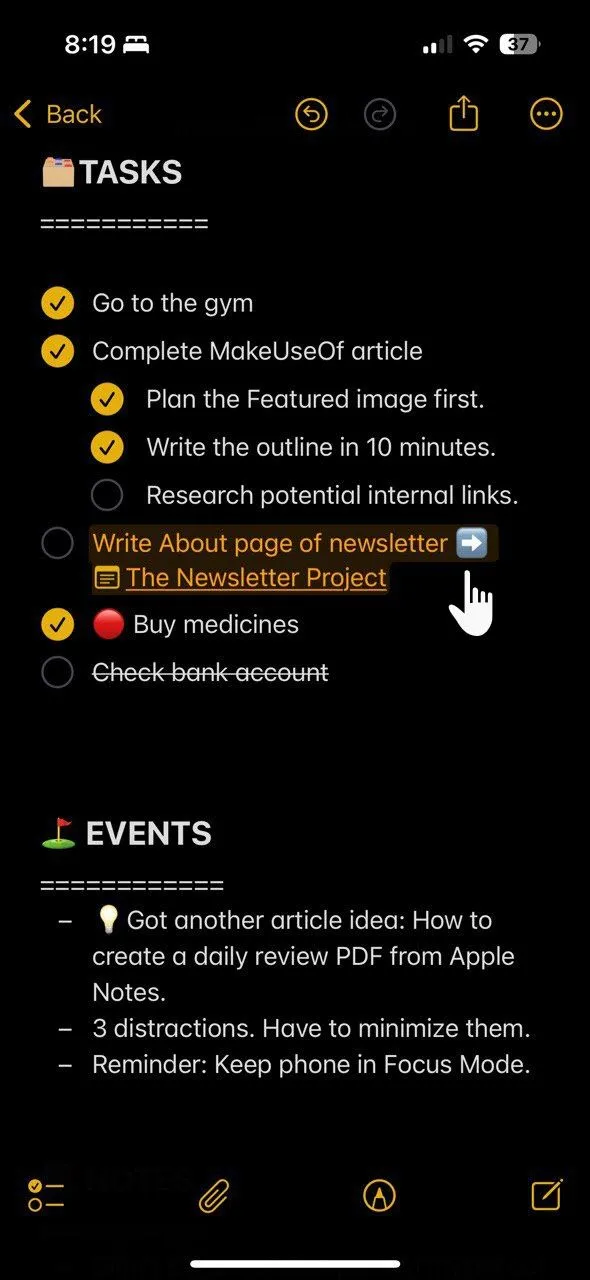 Quy trình di chuyển nhiệm vụ chưa hoàn thành trong Bullet Journal để duy trì năng suất