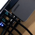 Sạc tường Ugreen Nexode Pro 100W USB-C hiển thị công suất đầu ra