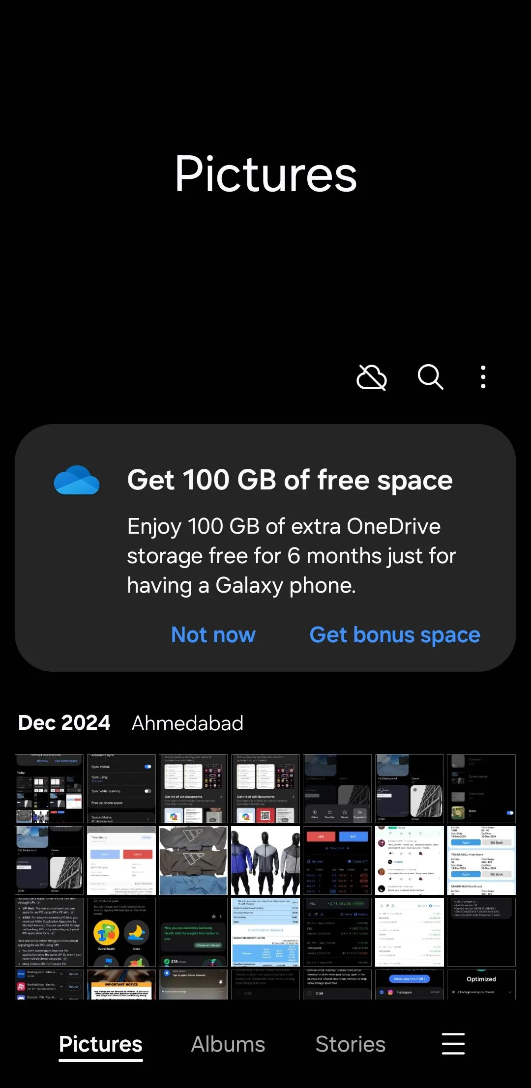 Samsung Gallery hiển thị ưu đãi tích hợp với OneDrive