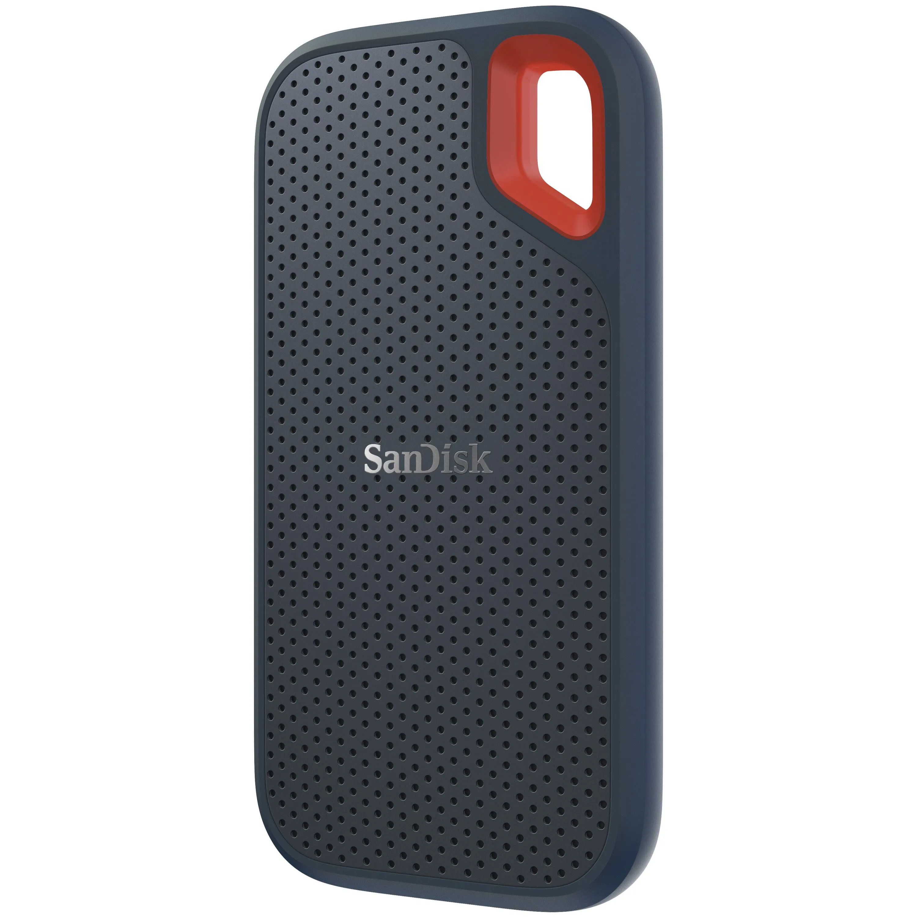 SanDisk Extreme Portable SSD 8TB nhìn từ góc trái, với thiết kế nhỏ gọn và sang trọng