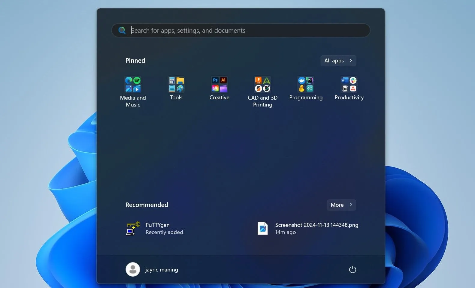 Sắp xếp ứng dụng yêu thích trong Start Menu để truy cập nhanh hơn