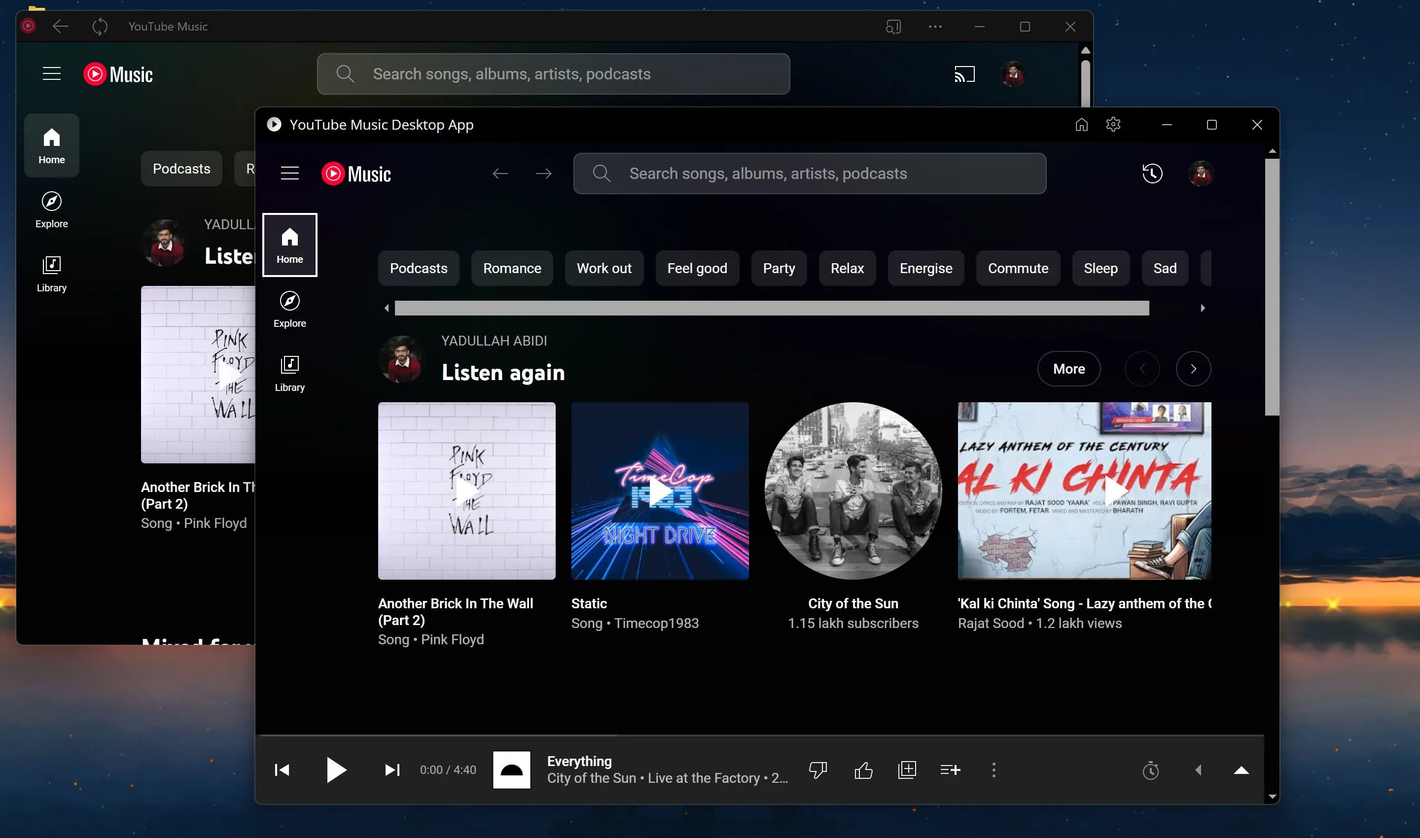 So sánh giao diện ứng dụng YouTube Music Desktop (YTMD) và YouTube Music PWA