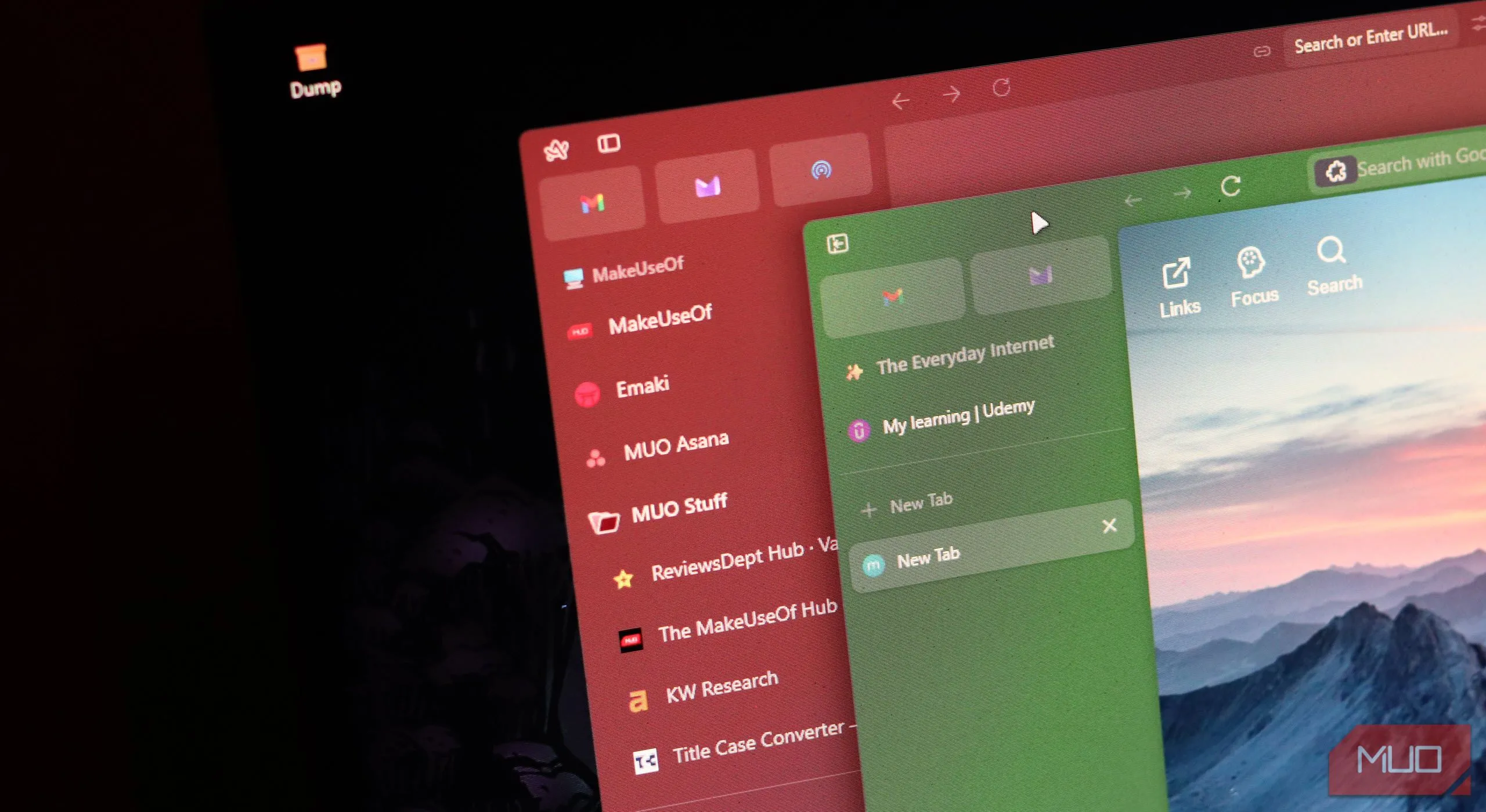 So sánh tính năng tab dọc trên Arc và Zen Browser, minh họa khả năng quản lý tab hiện đại