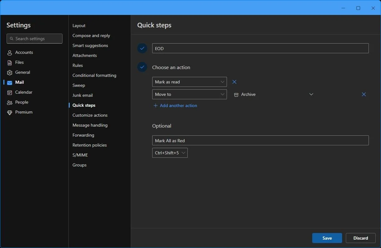 Sử dụng tính năng Quick Steps trong Microsoft Outlook để tự động hóa các tác vụ