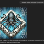 Tạo ảnh nhện quanh bộ xử lý bằng ChatGPT