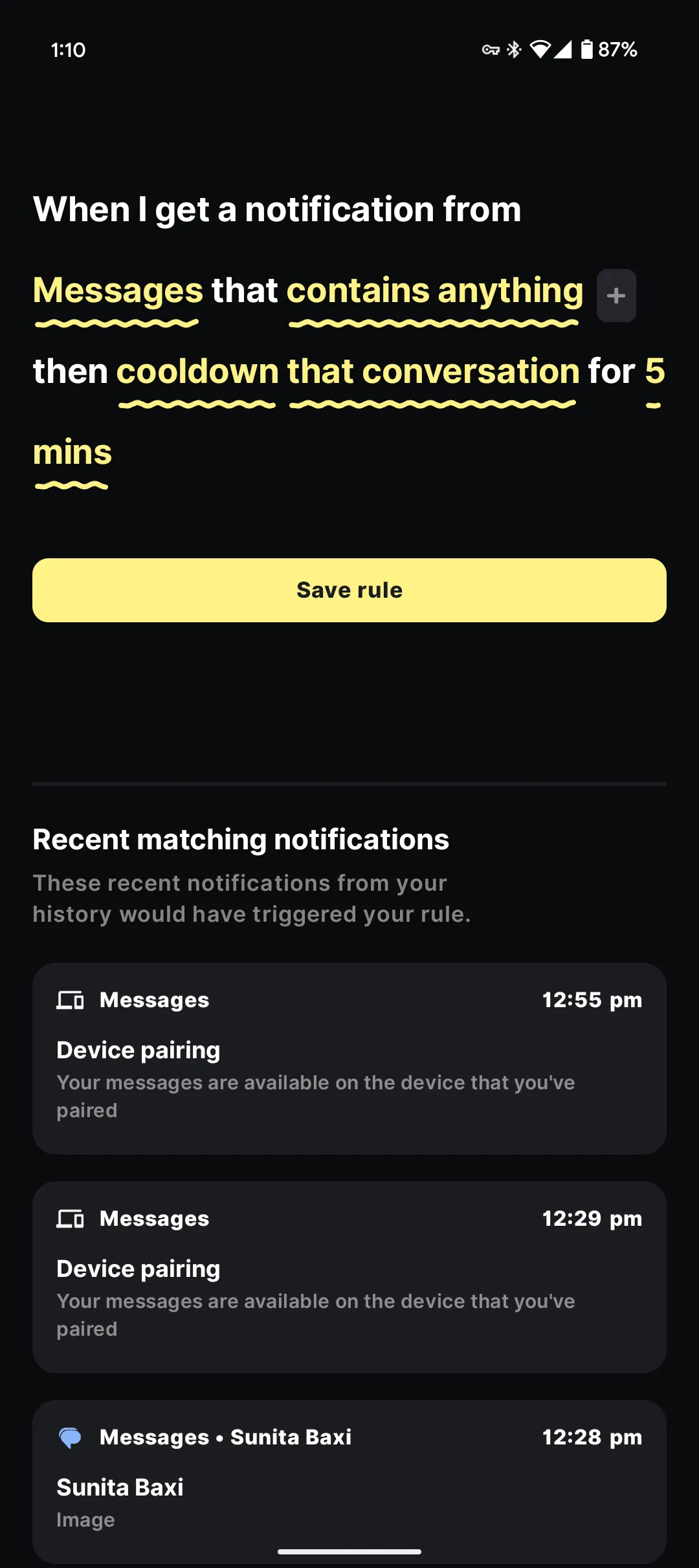Tạo quy tắc mới trong ứng dụng BuzzKill Android