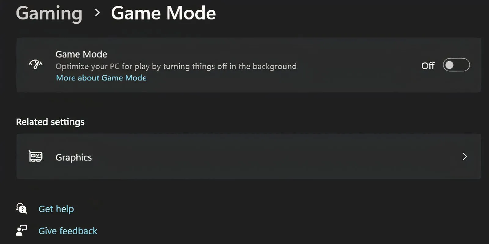 Tắt chế độ Game Mode trong cài đặt Game của Windows