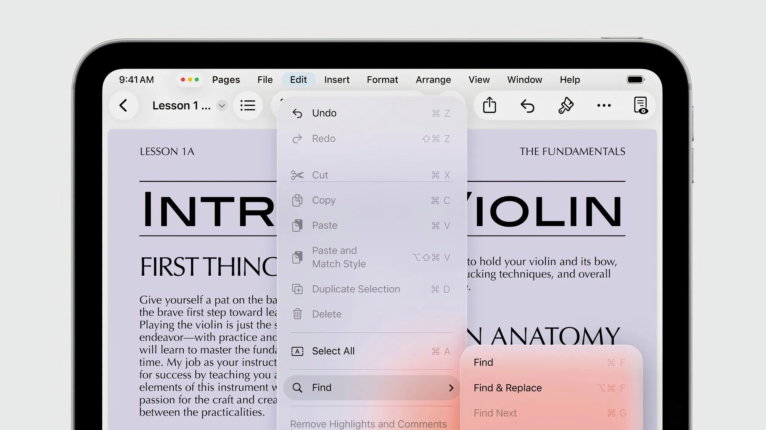 Thanh Menu Bar mới trên iPadOS 26 được giới thiệu tại WWDC 2025