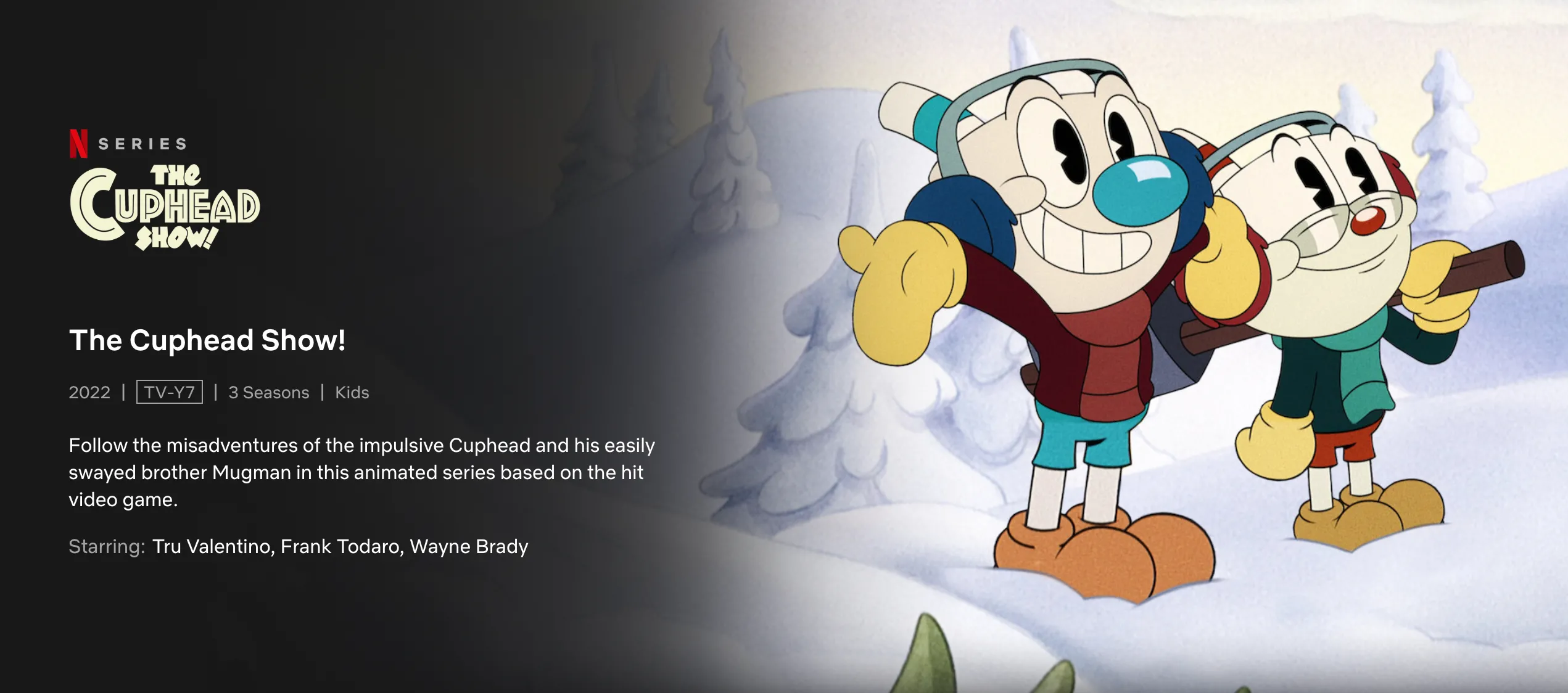 The Cuphead Show trên Netflix, một series hoạt hình được yêu thích