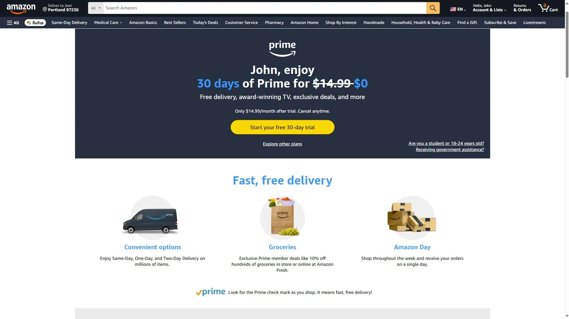 Thẻ thành viên Amazon Prime thể hiện các lợi ích và giá trị bổ sung khi đăng ký Alexa+
