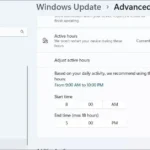 Thiết lập Giờ Hoạt Động thủ công trong Cài đặt Windows