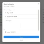 Thiết lập tự động hóa thông báo Slack từ Notion.