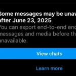 Thông báo tin nhắn Instagram có thể không khả dụng sau 23/06/2025
