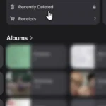 Thư mục "Đã xóa gần đây" trên iPhone sau khi xóa ảnh để giải phóng dung lượng iCloud