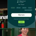 Tiện ích mở rộng Chrome Sleep Timer for Netflix với giao diện hẹn giờ tắt phim.