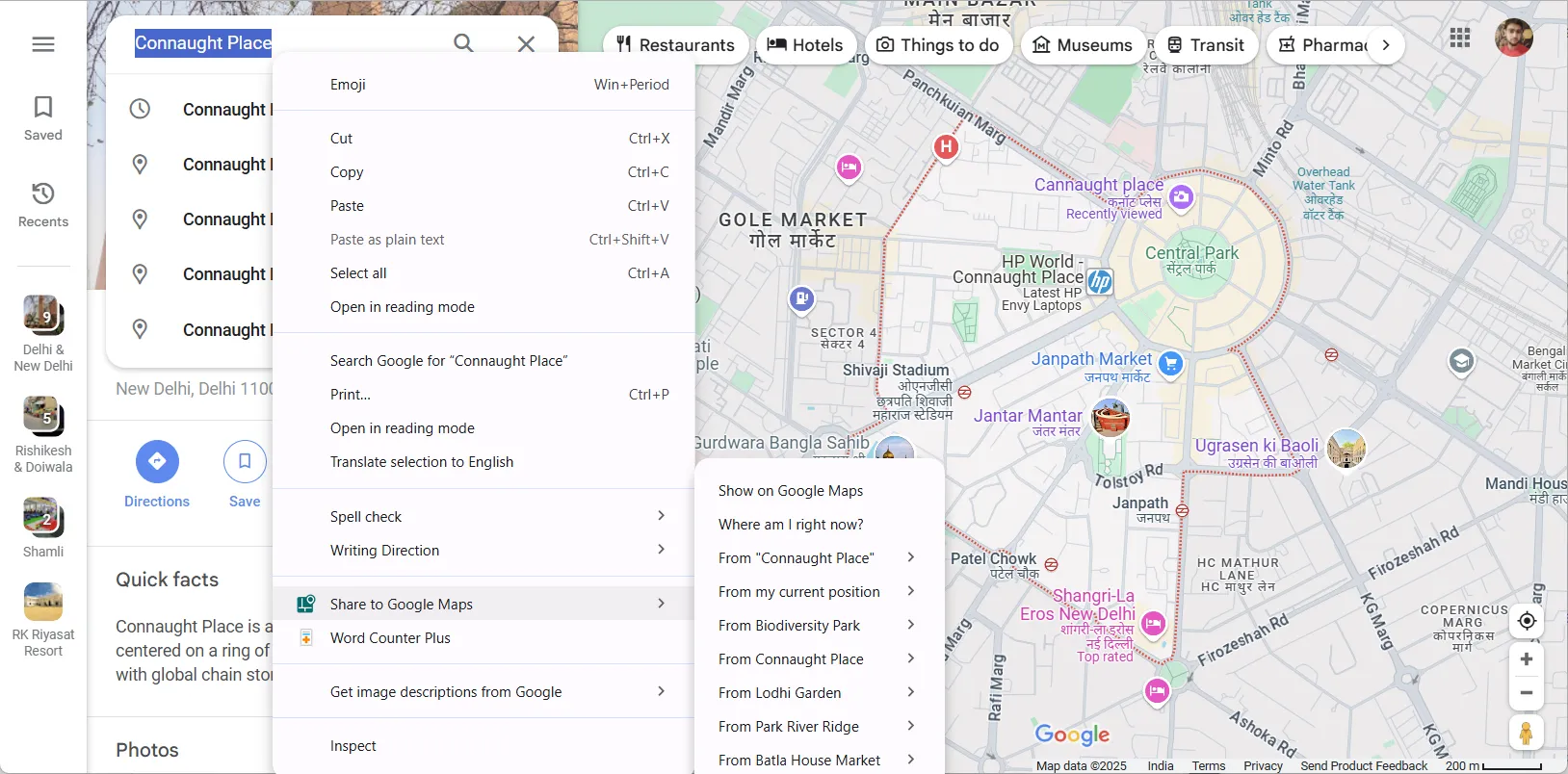 Tiện ích Share to Google Maps để truy cập nhanh chóng