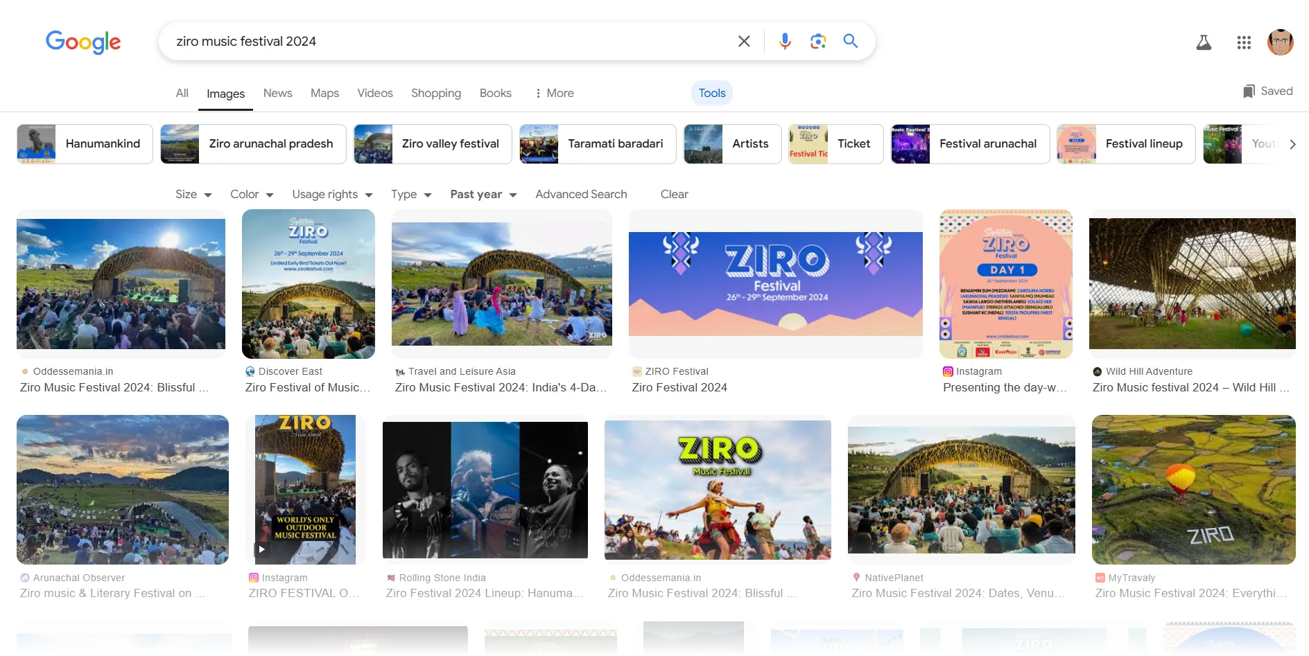 Tìm kiếm các sự kiện địa phương với Google Hình ảnh