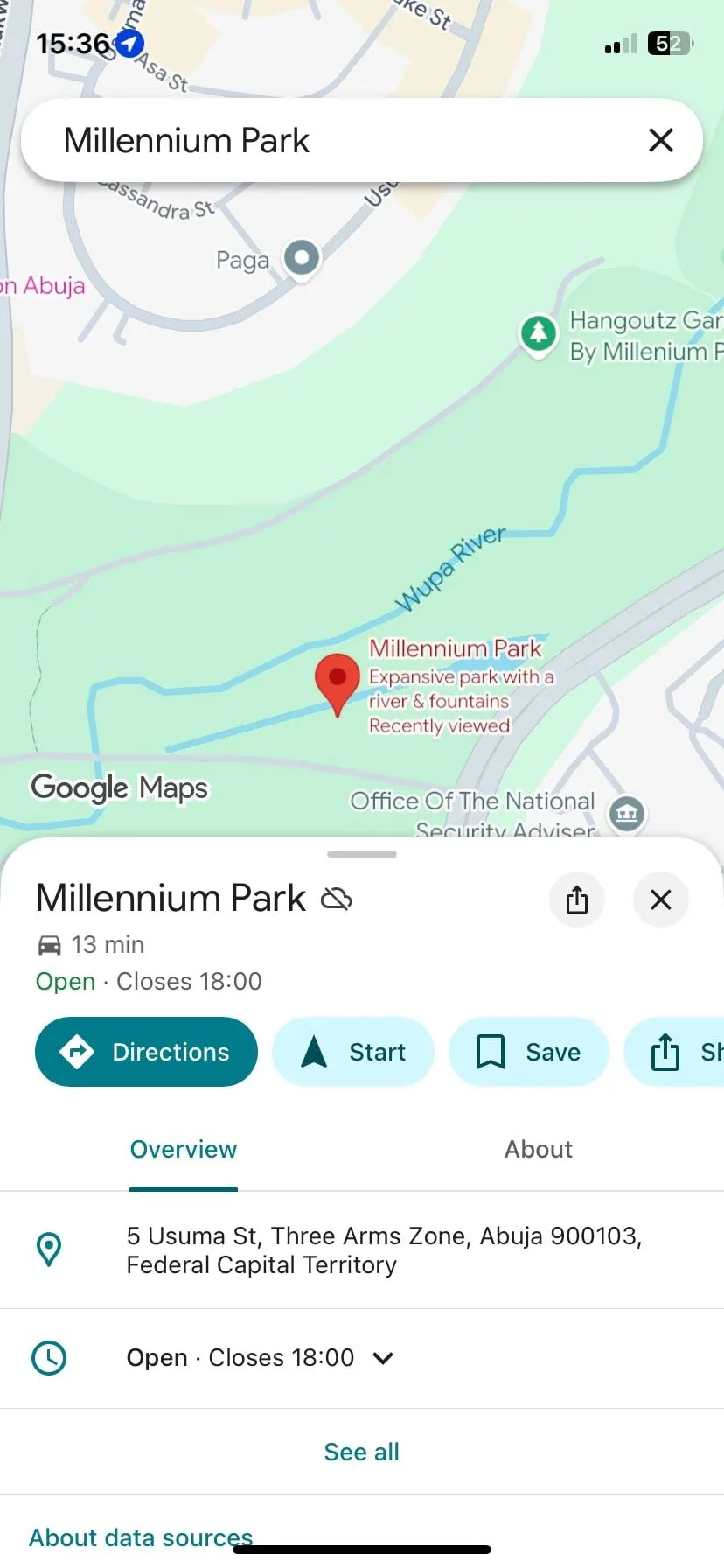 Tìm kiếm offline trên Google Maps