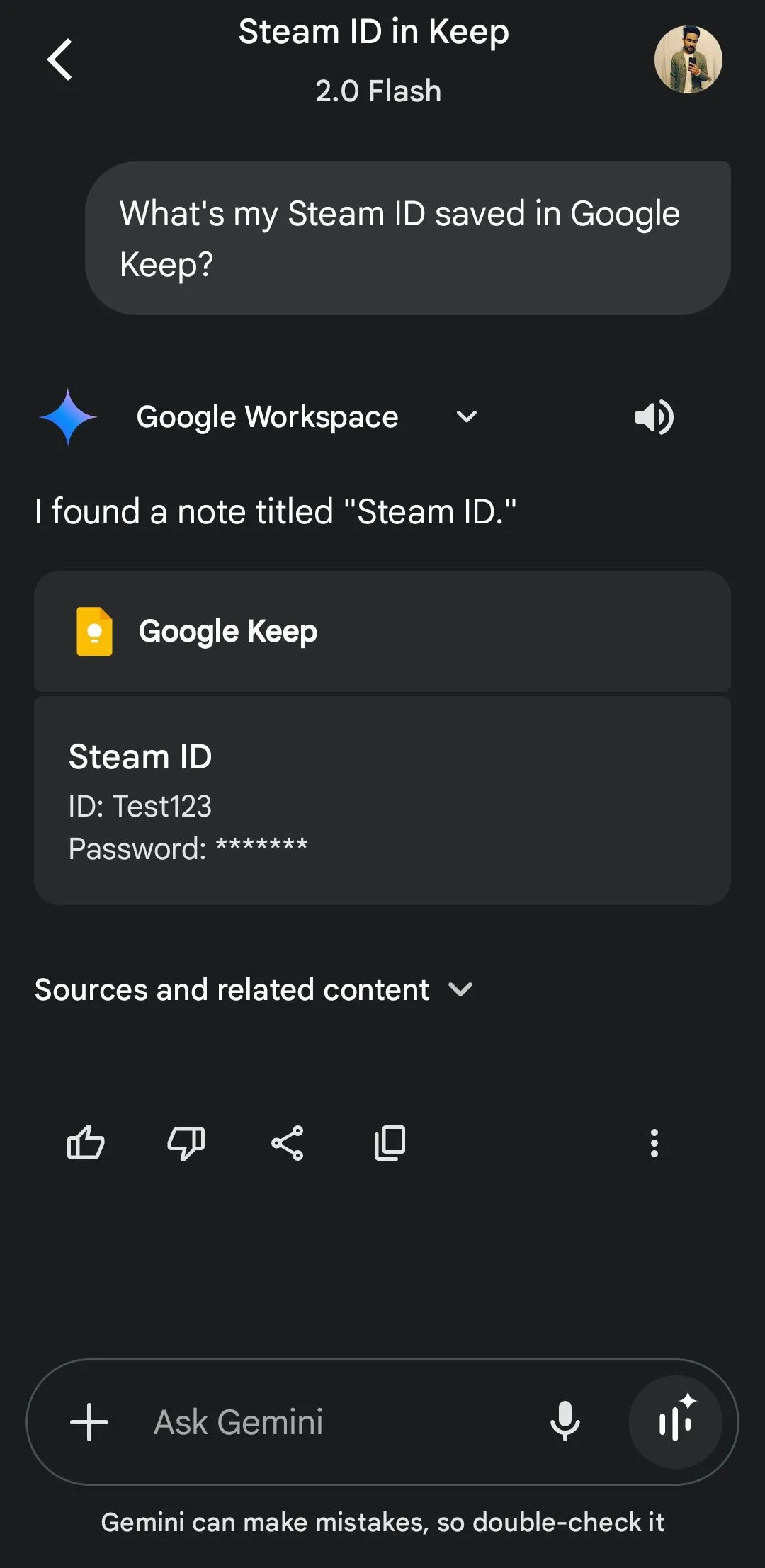 Tìm kiếm thông tin từ Google Keep một cách nhanh chóng với Gemini AI