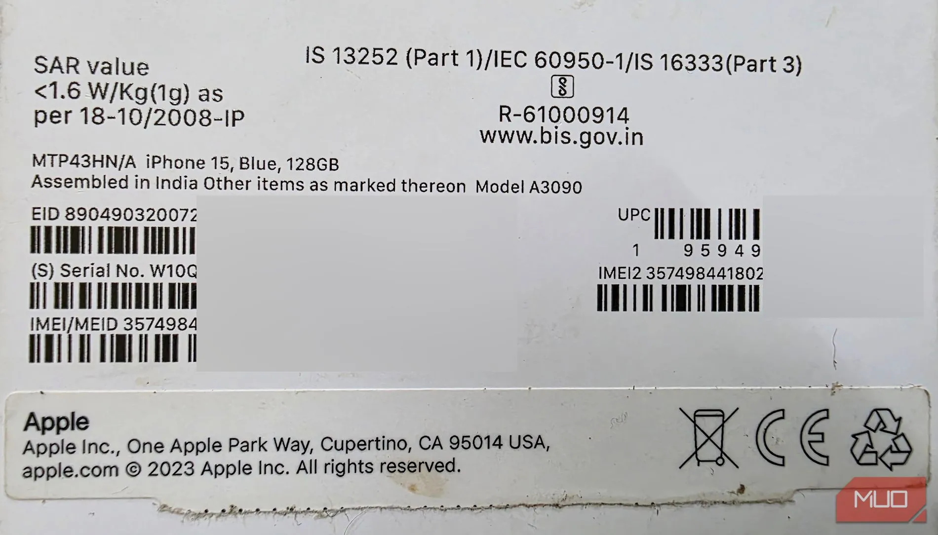 Tìm thông tin IMEI iPhone từ hộp đựng