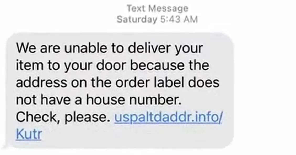 Tin nhắn SMS giả mạo từ dịch vụ vận chuyển USPS yêu cầu cập nhật thông tin giao hàng để lừa đảo người dùng