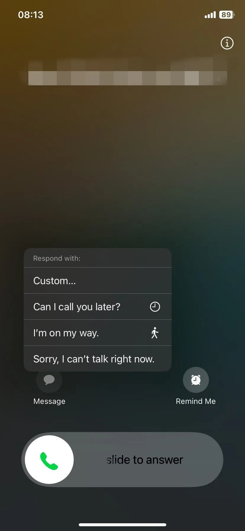 Tin nhắn trả lời nhanh trên iOS