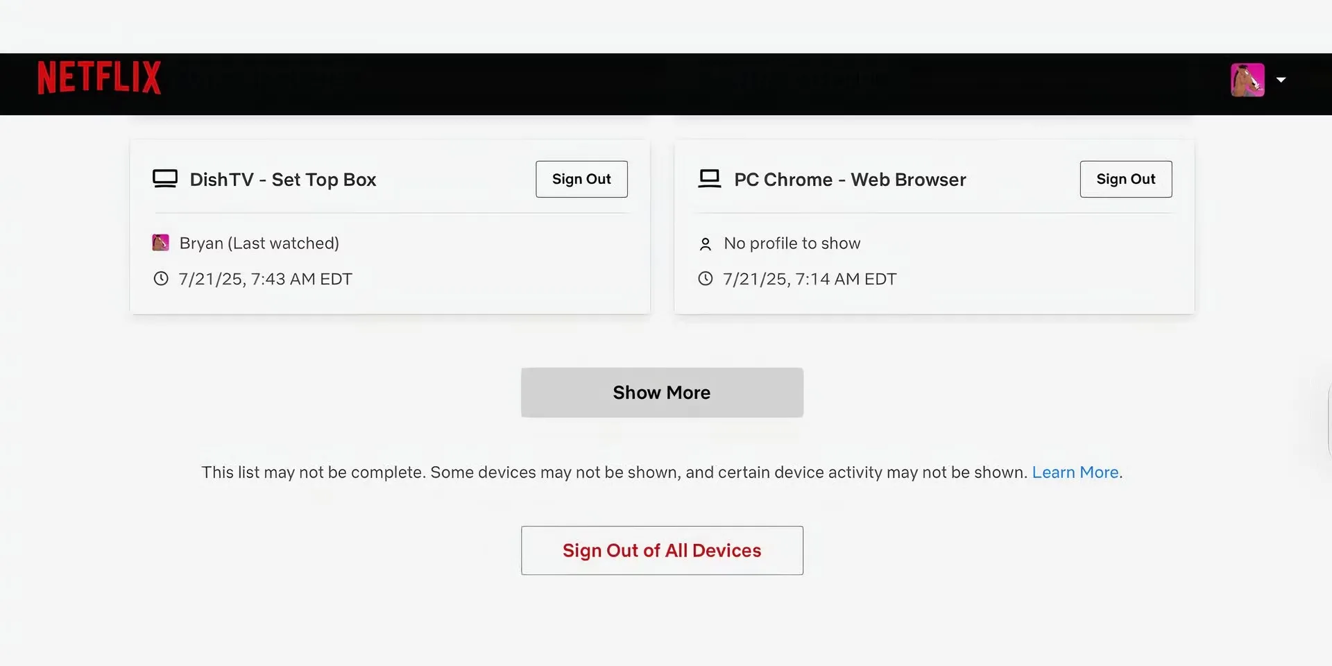 Tính năng đăng xuất Netflix khỏi tất cả thiết bị để bảo mật tài khoản