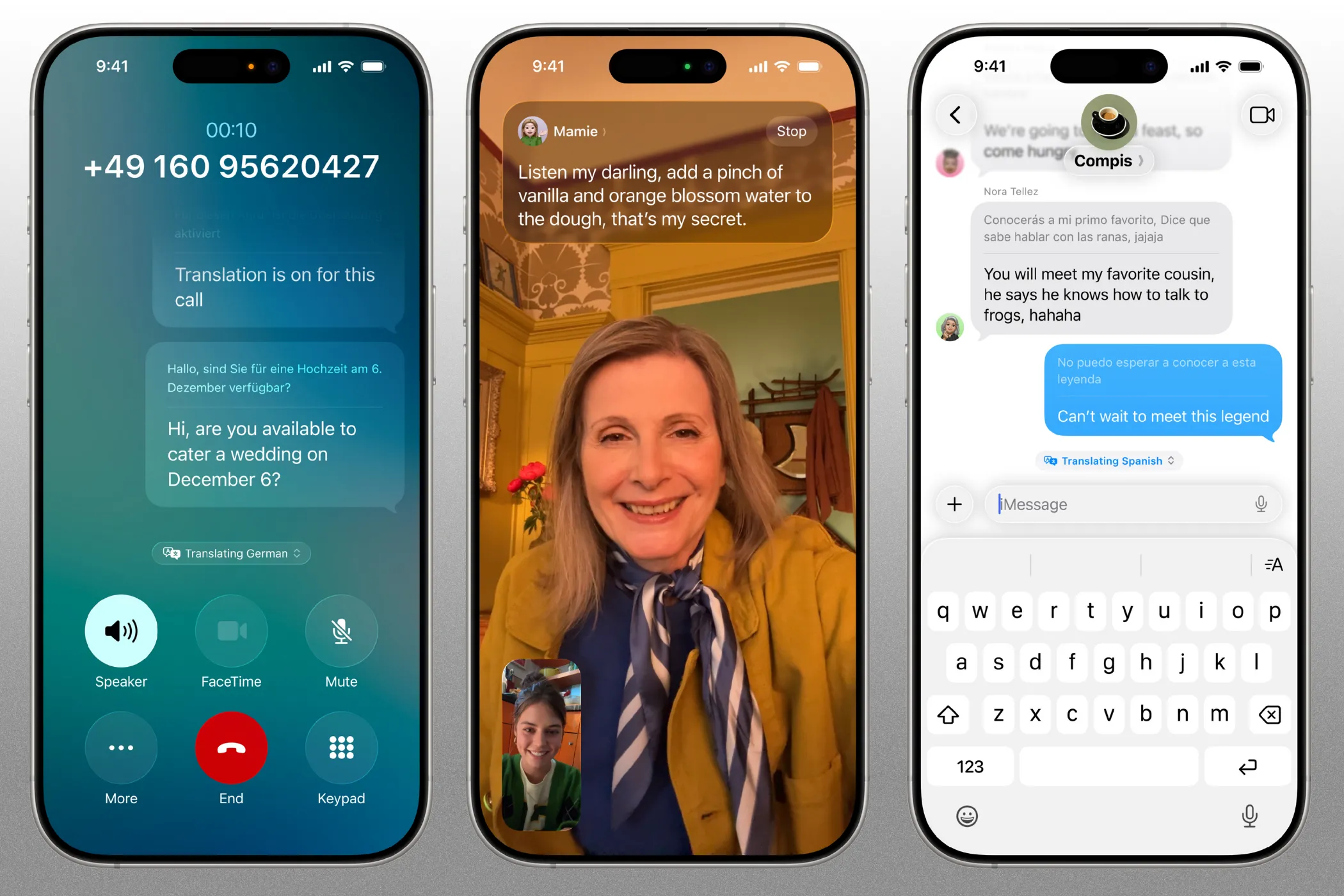 Tính năng Dịch thuật Trực tiếp của iOS 26 trên giao diện cuộc gọi FaceTime iPhone