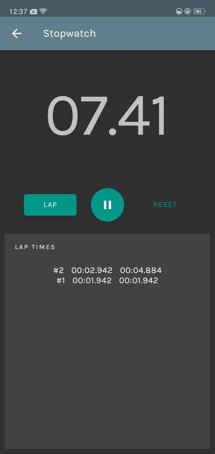 Tính năng đồng hồ bấm giờ trong AMDroid