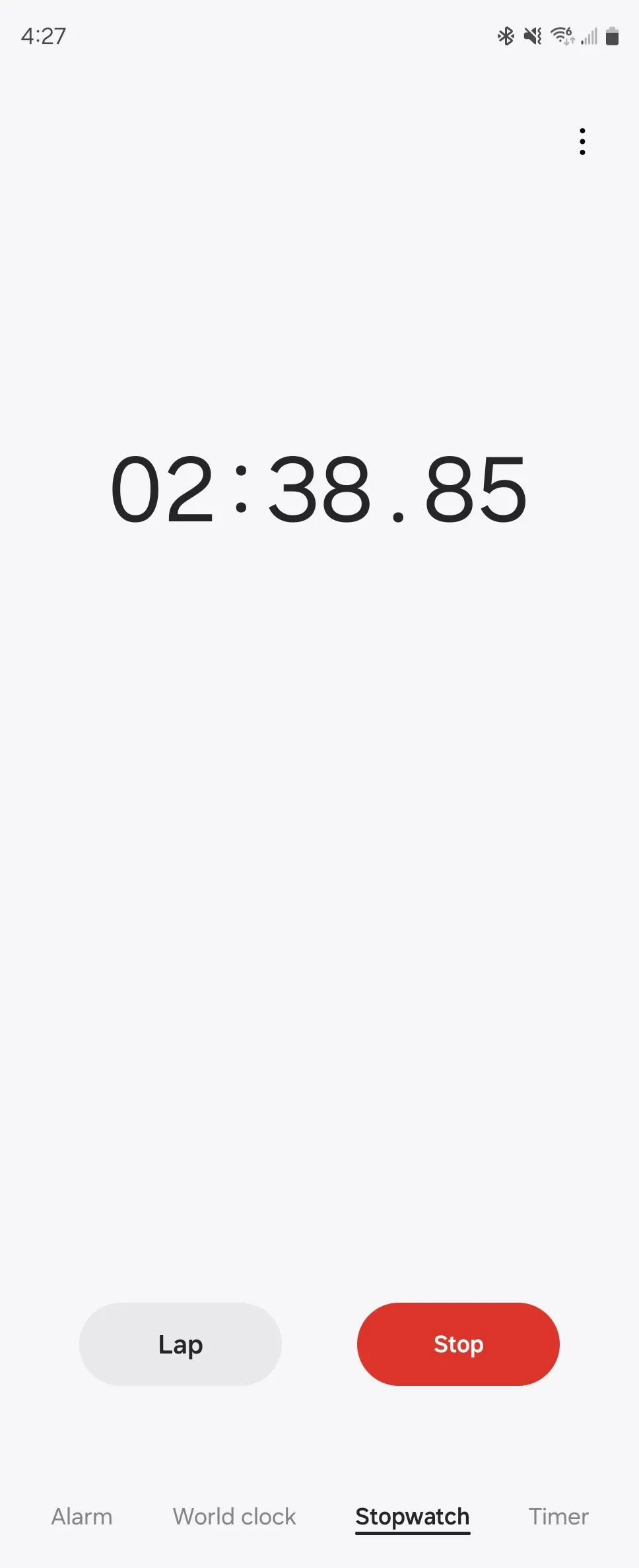 Tính năng hẹn giờ trên ứng dụng Đồng hồ của Samsung Galaxy Z Fold 6 giúp quản lý thời gian tập trung hiệu quả.