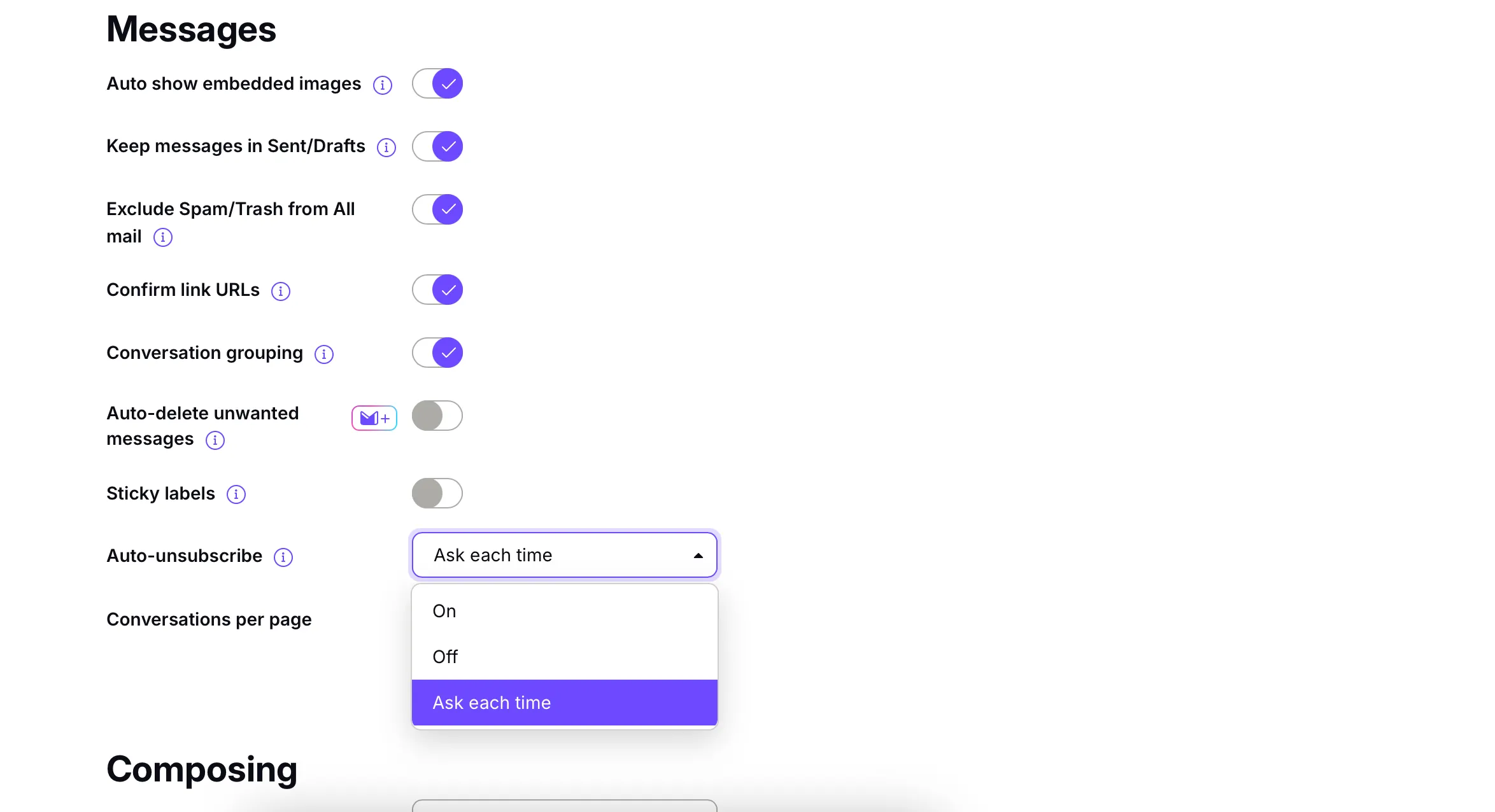 Tính năng tự động hủy đăng ký email trên Proton Mail giúp tối ưu hộp thư