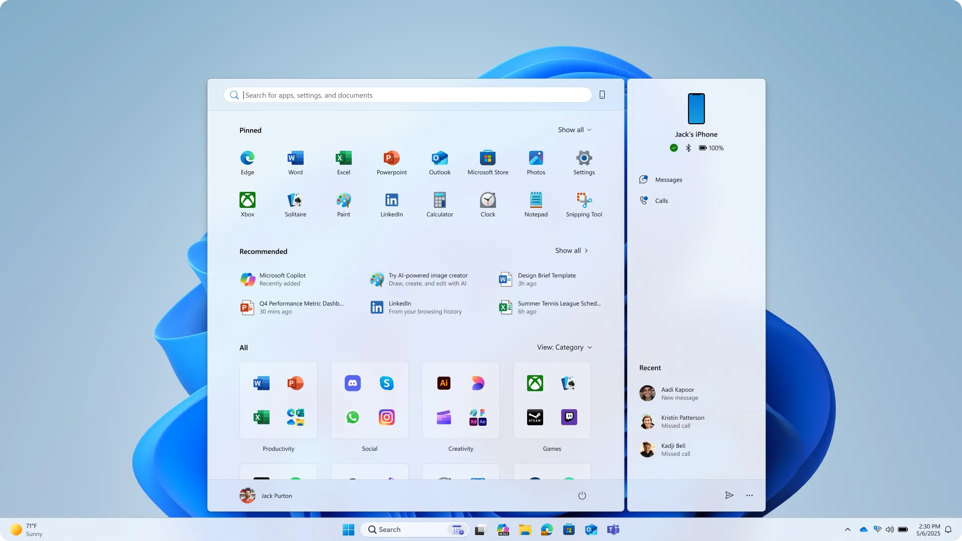 Tổng quan Start Menu Windows 11 được cải tiến