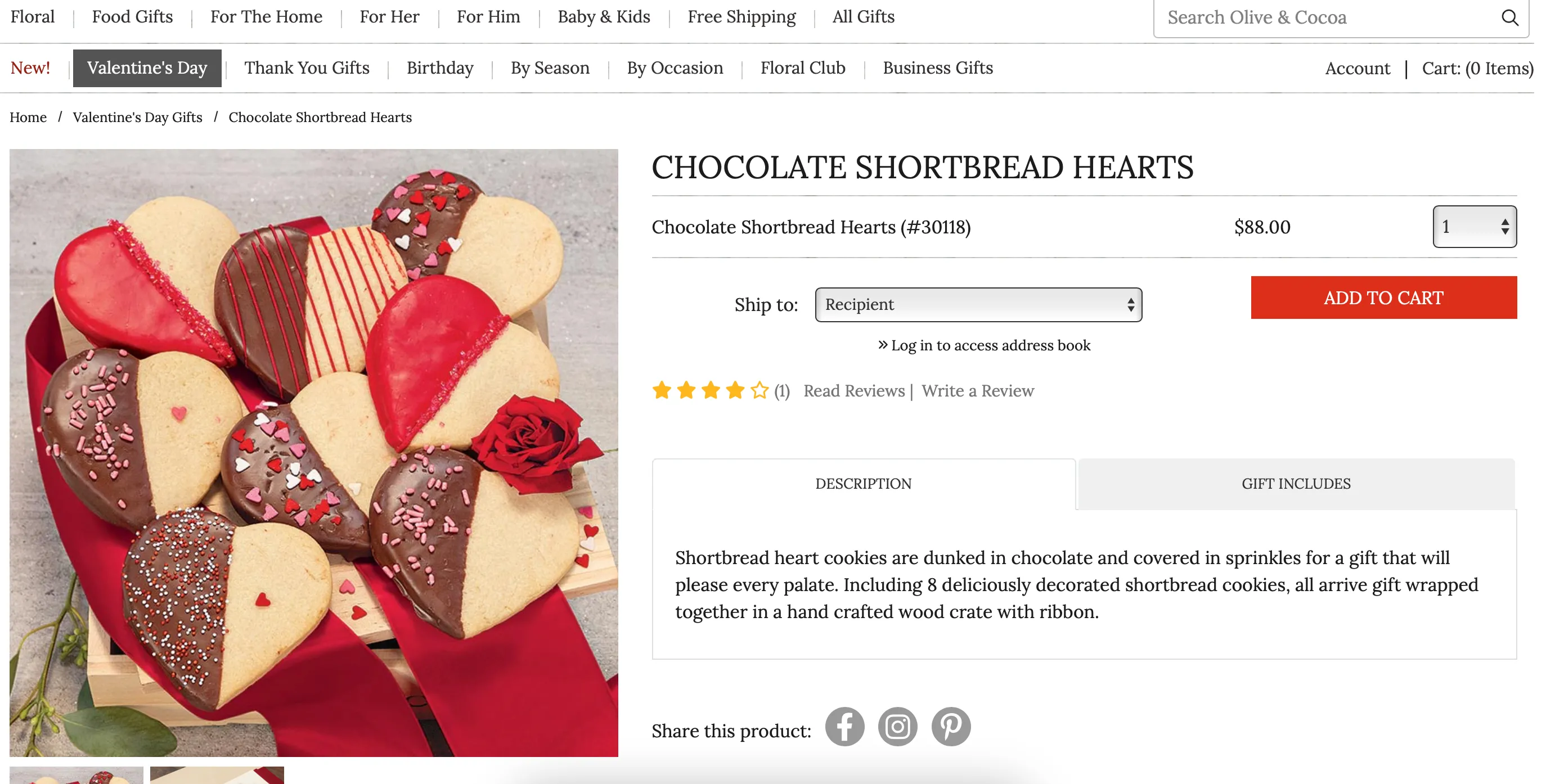 Trang chủ Olive &amp; Cocoa chuyên quà tặng Valentine cao cấp và sang trọng