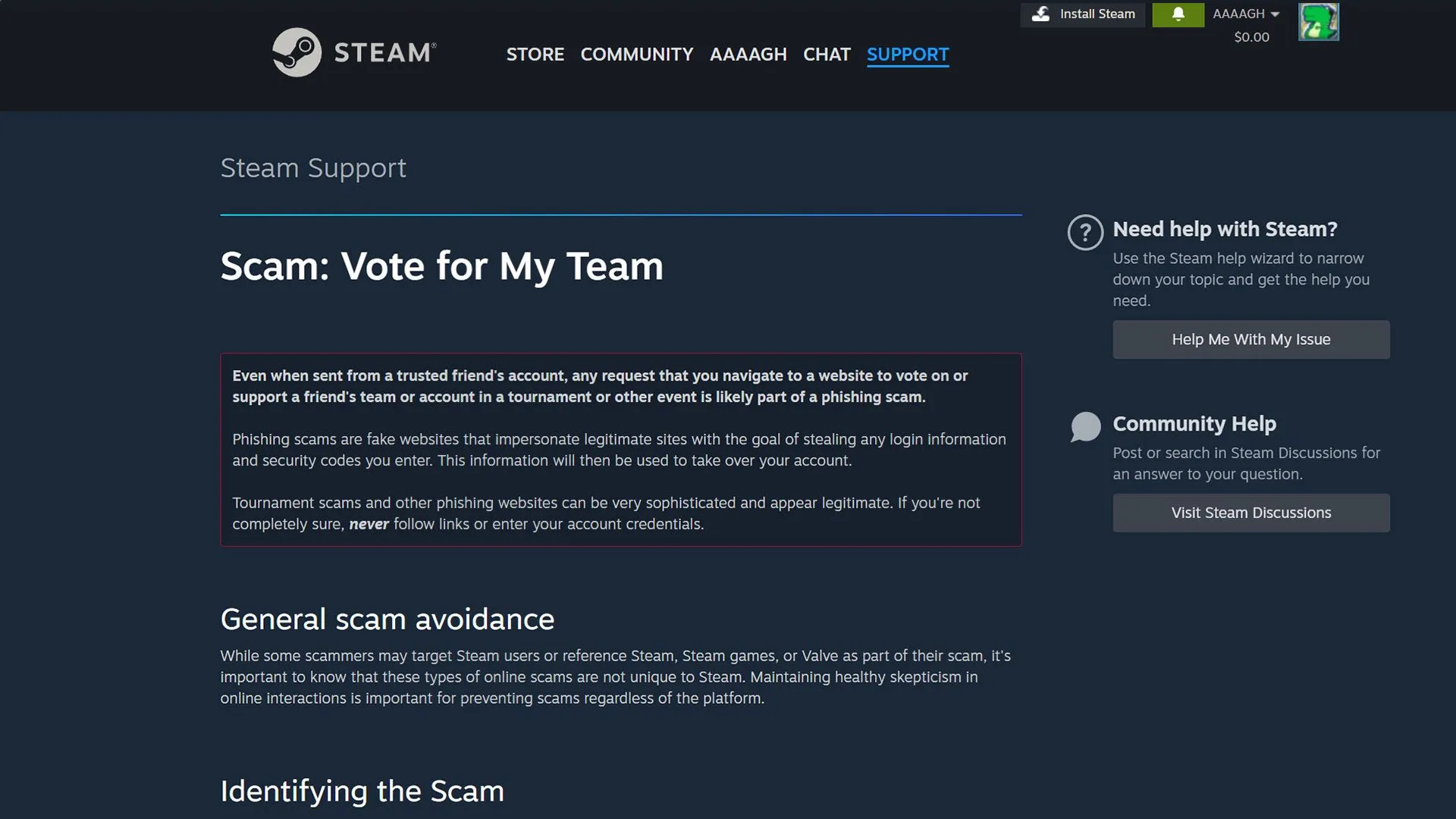 Trang đăng nhập Steam giả mạo trong chiến dịch lừa đảo vote đội đấu Counter-Strike
