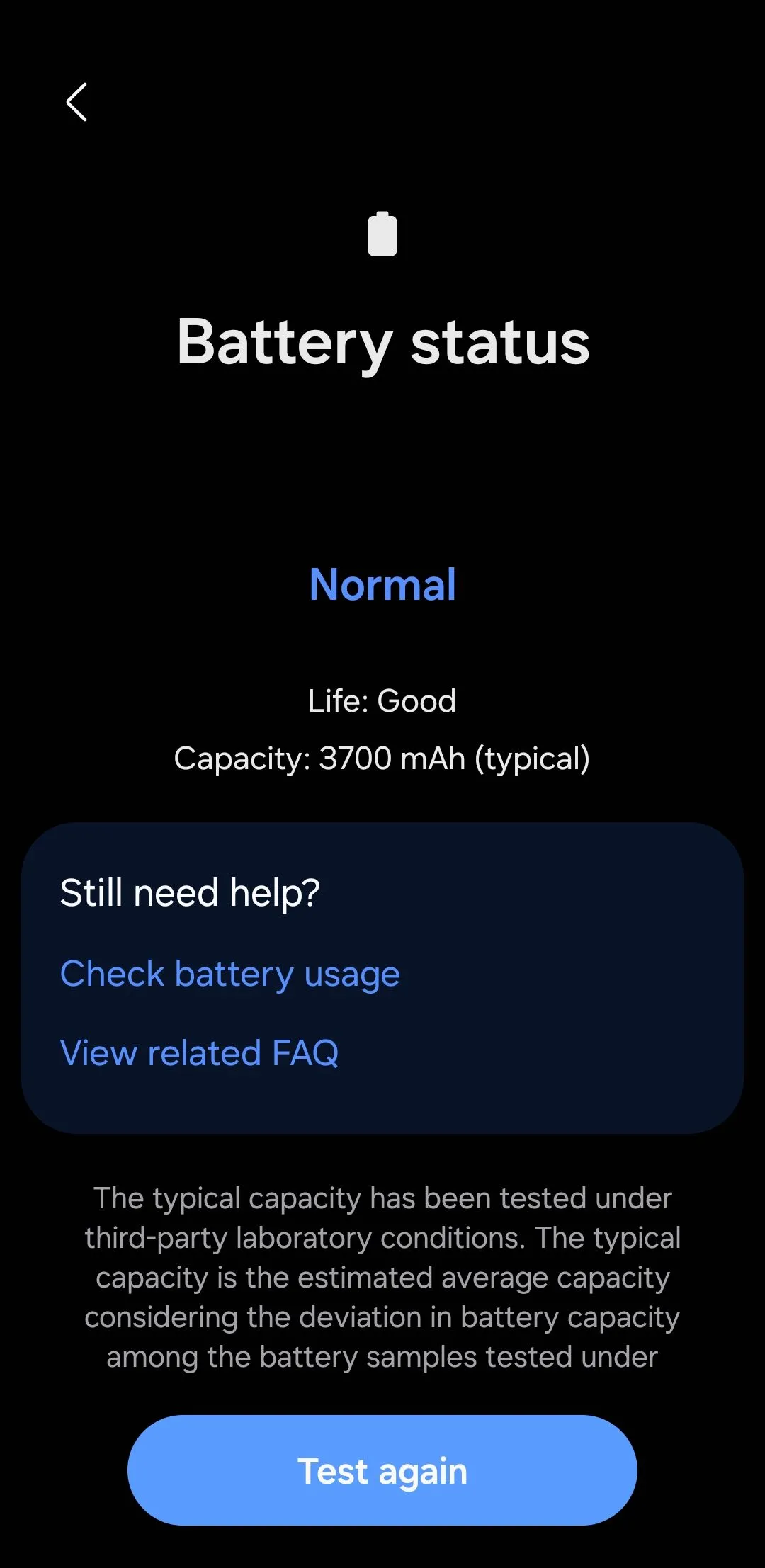 Trạng thái pin của ứng dụng Samsung Members trên điện thoại Galaxy