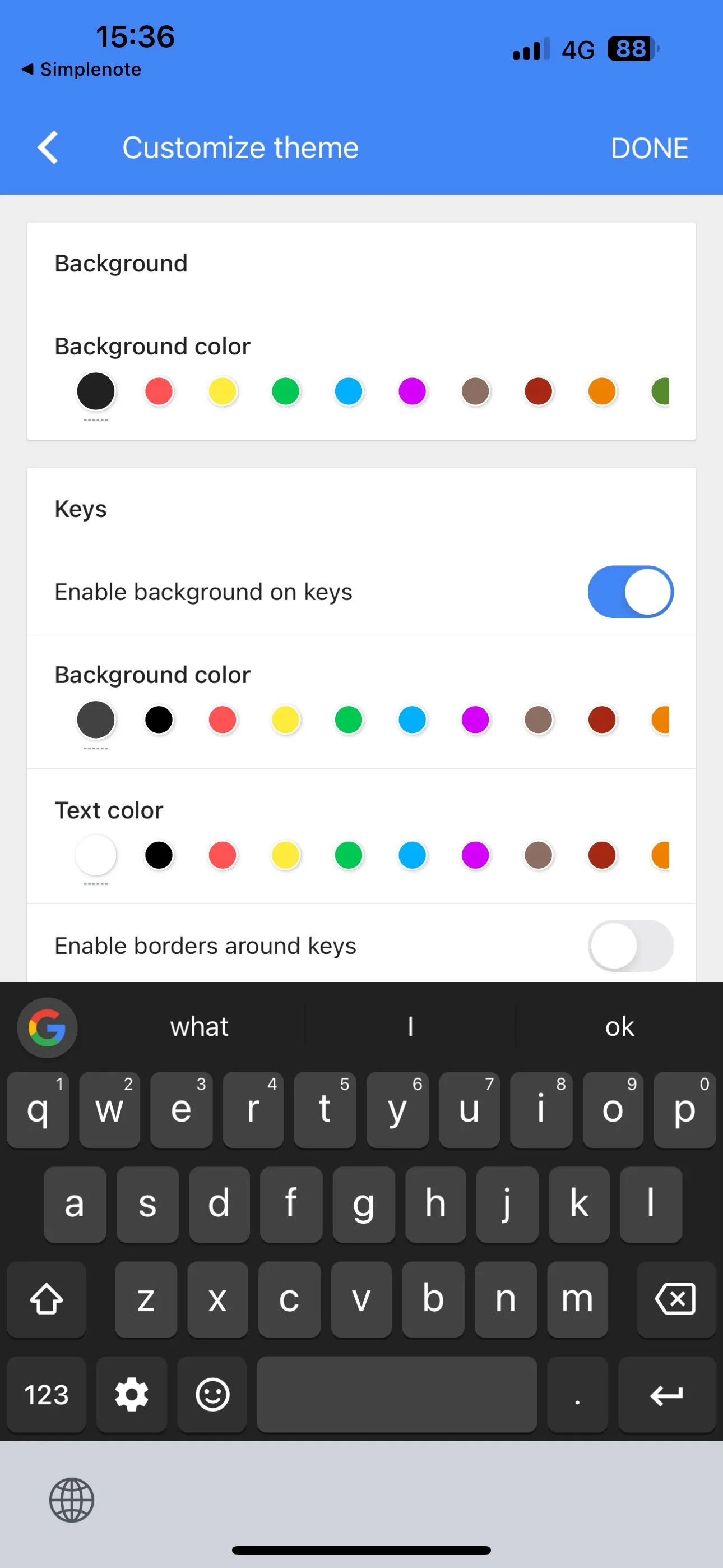 Tùy chỉnh giao diện và chủ đề cho bàn phím Gboard trong cài đặt ứng dụng.