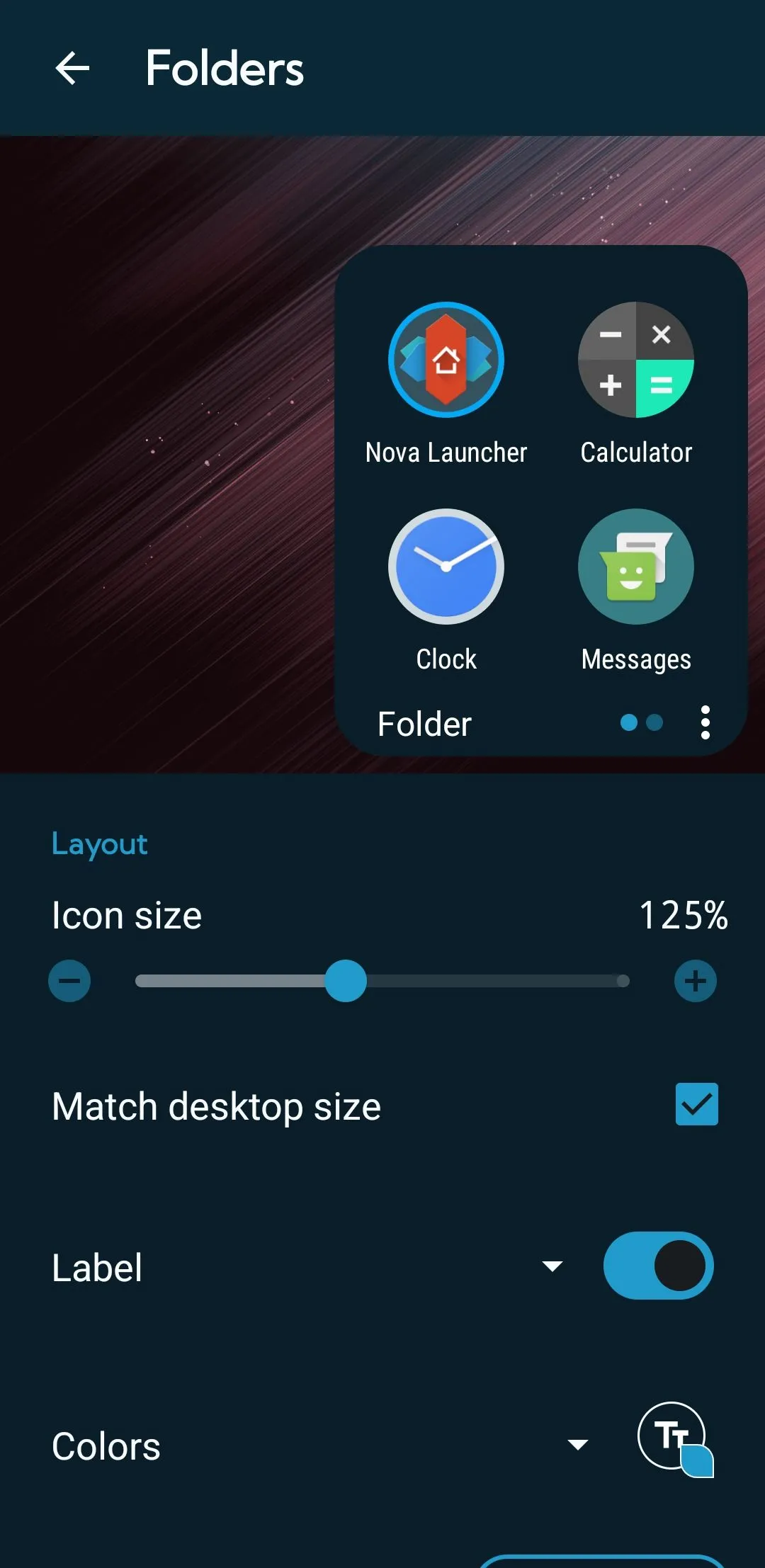 Tùy chỉnh thư mục ứng dụng nâng cao trên Nova Launcher cho Android