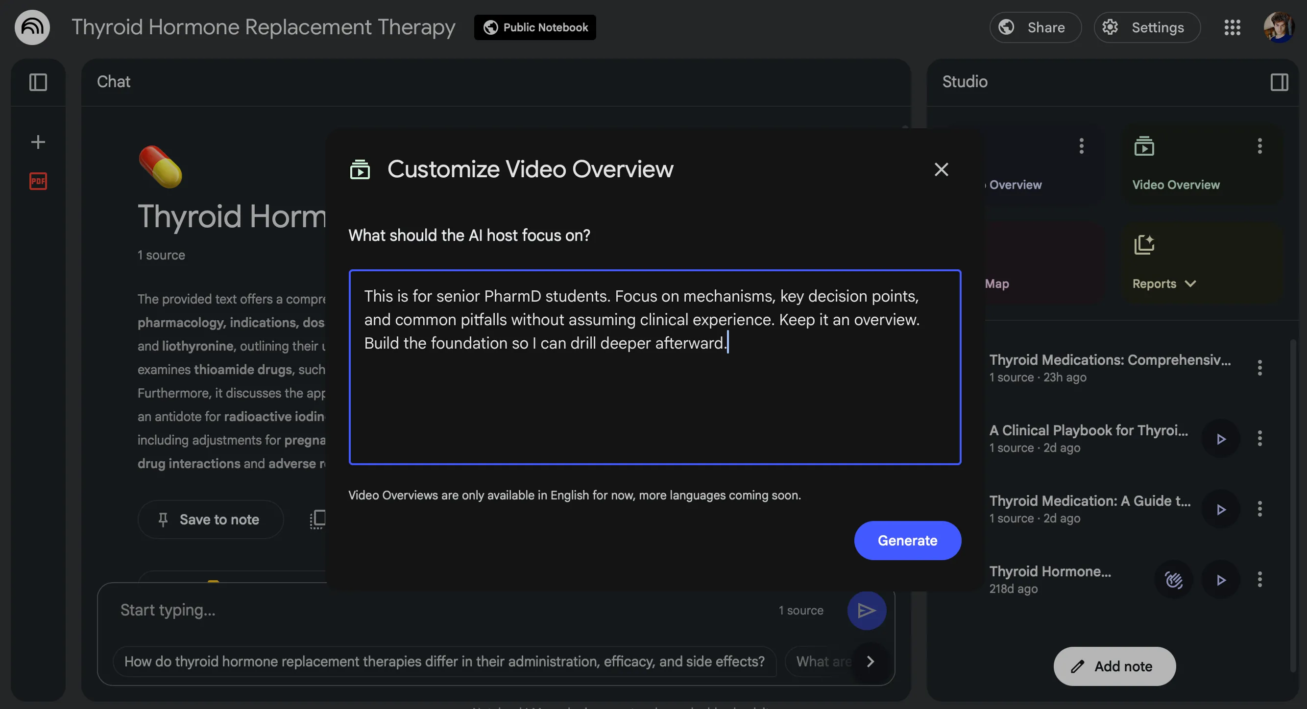 Tùy chỉnh Video Overview trong NotebookLM để tối ưu nội dung