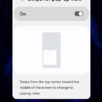 Tùy chọn cửa sổ pop-up trên Samsung hiển thị cài đặt đa nhiệm