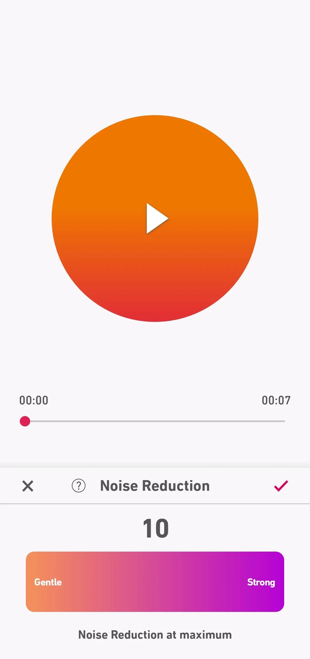 Tùy chọn giảm tiếng ồn trong ứng dụng Dolby On