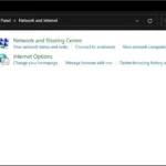 Tùy chọn Mạng và Internet trong Bảng điều khiển trên Windows 11