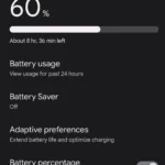 Tùy chọn Pin thích ứng trong cài đặt pin của Android để tối ưu hiệu suất