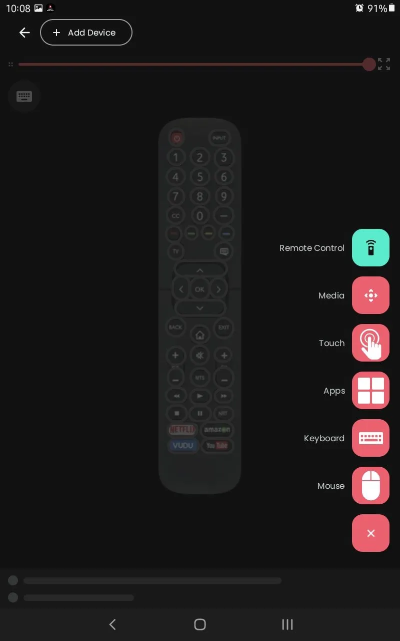 Tùy chọn thay đổi giao diện điều khiển trong ứng dụng Hisense Smart TV Remote