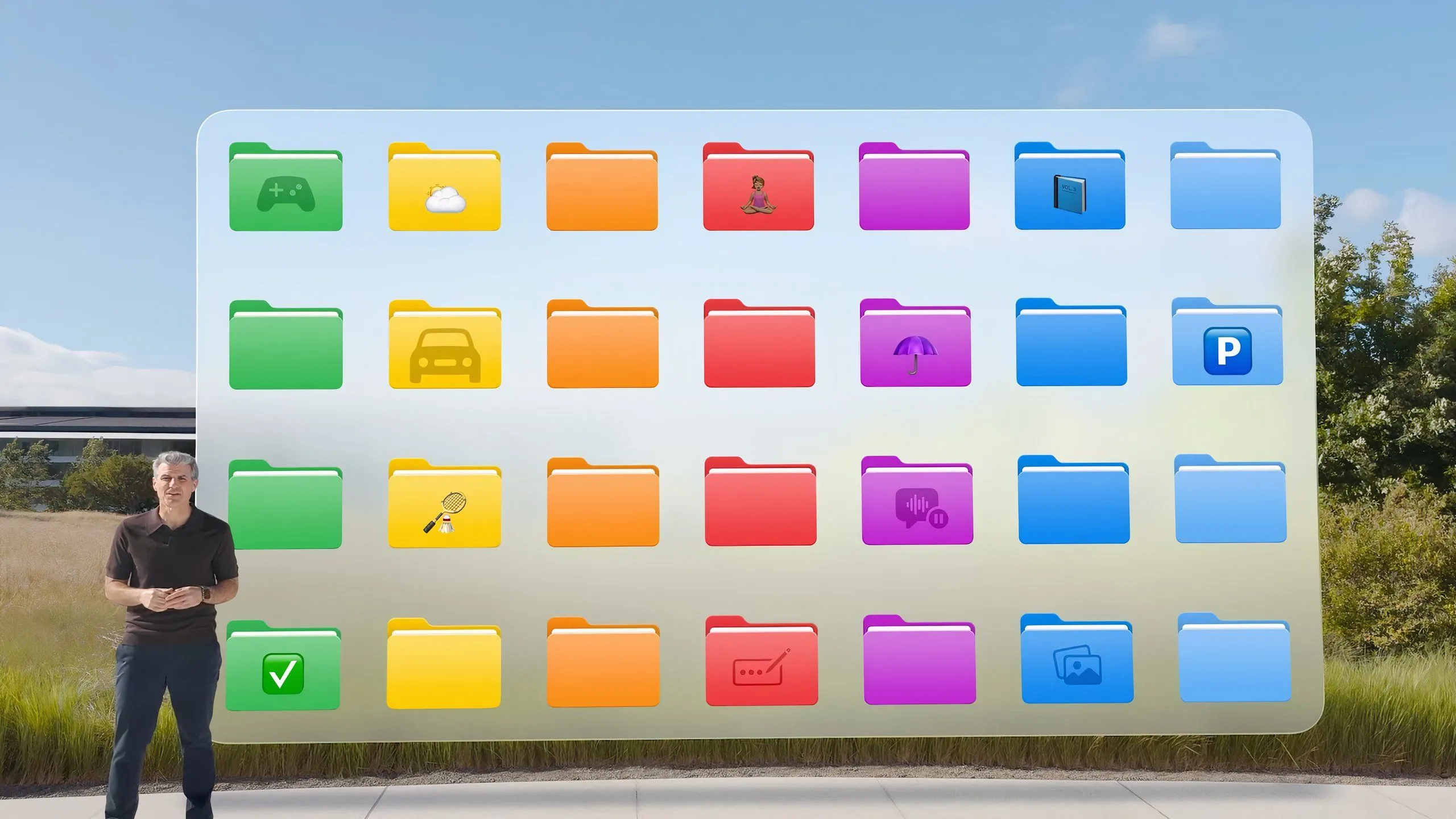 Tùy chọn thư mục màu sắc mới trên Dock trong iPadOS 26 để quản lý file hiệu quả